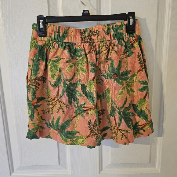 Monteau Los Angeles Hawaiian Linen Blend Shorts Size M - Picture 3 of 6
